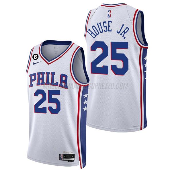 maglia danuel house jr philadelphia 76ers di 25 uomo association edition 2023 bianco