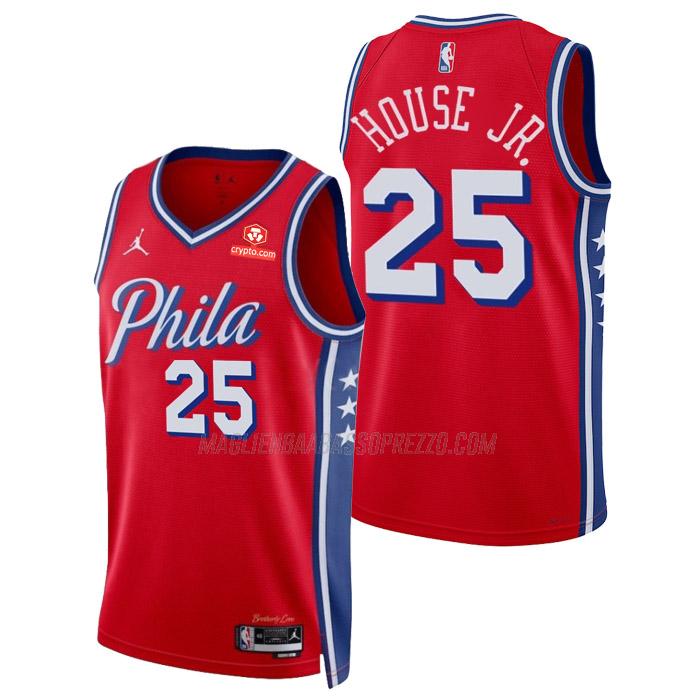 maglia danuel house jr philadelphia 76ers di 25 uomo statement edition 2023 rosso