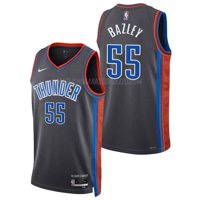 maglia darius bazley oklahoma city thunder di 55 uomo city edition 2023 grigio