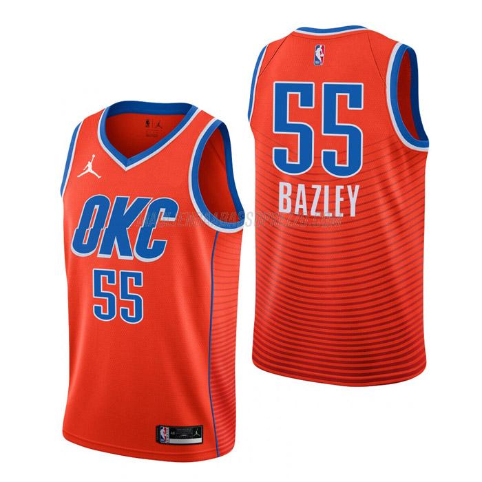 maglia darius bazley oklahoma city thunder di 55 uomo statement edition 2023 arancia