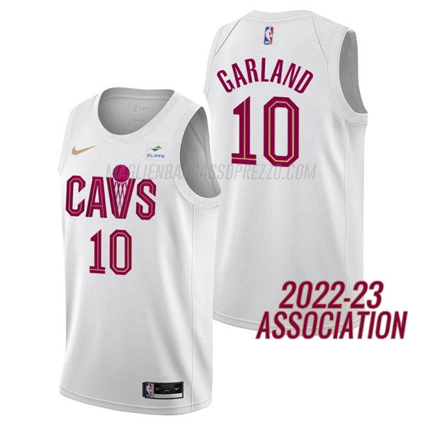 maglia darius garland cleveland cavaliers di 10 uomo association edition 2023 bianco