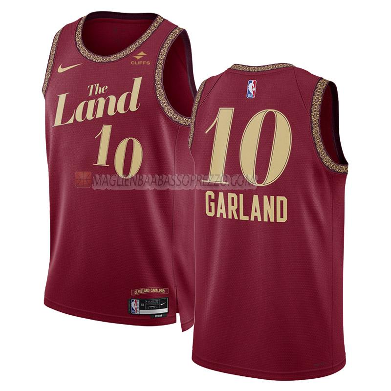 maglia darius garland cleveland cavaliers di 10 uomo city edition 2023-24 nero