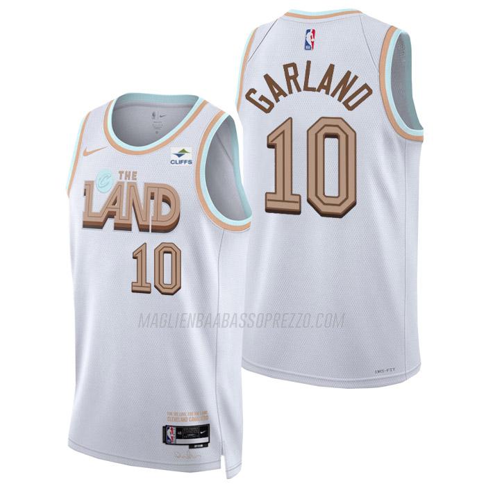 maglia darius garland cleveland cavaliers di 10 uomo city edition 2023 bianco