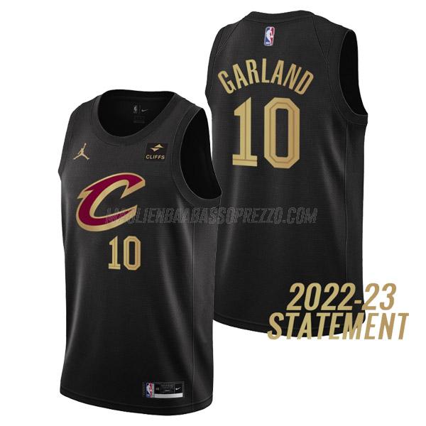 maglia darius garland cleveland cavaliers di 10 uomo statement edition 2023 nero