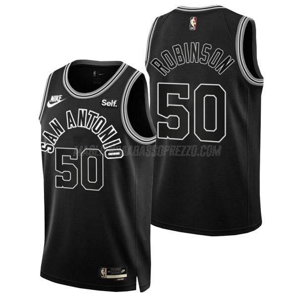 maglia david robinson san antonio spurs di 50 uomo classic edition 2023 nero