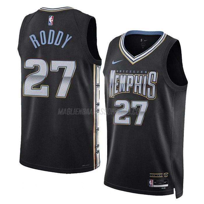 maglia david roddy memphis grizzlies di 27 uomo city edition 2023 nero