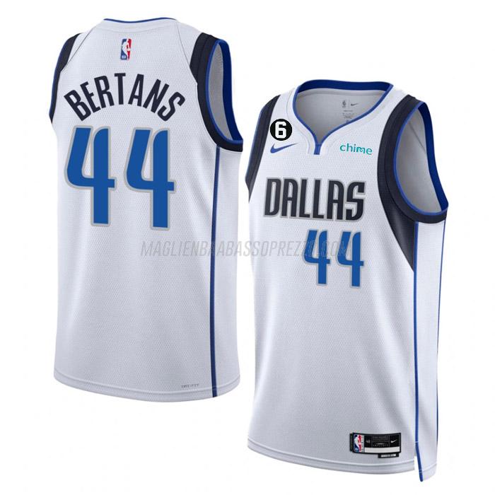 maglia davis bertans dallas mavericks di 44 uomo association edition 2023 bianco