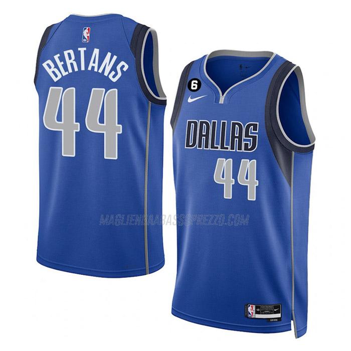 maglia davis bertans dallas mavericks di 44 uomo icon edition 2023 blu