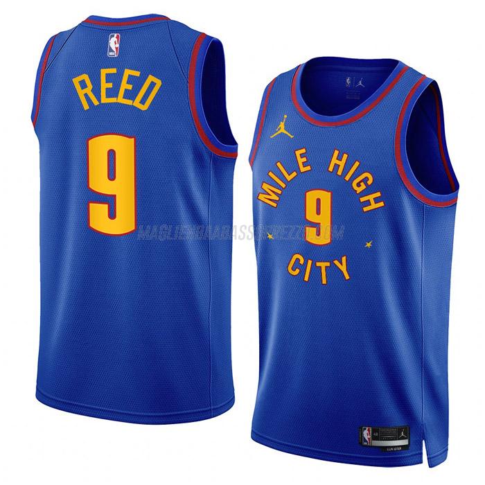 maglia davon reed denver nuggets di 9 uomo statement edition 2023 blu