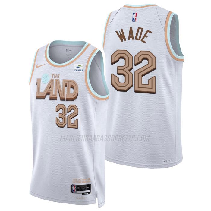 maglia dean wade cleveland cavaliers di 32 uomo city edition 2023 bianco