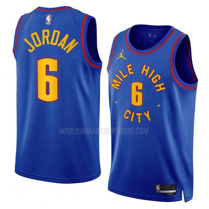 maglia deandre jordan denver nuggets di 6 uomo statement edition 2023 blu