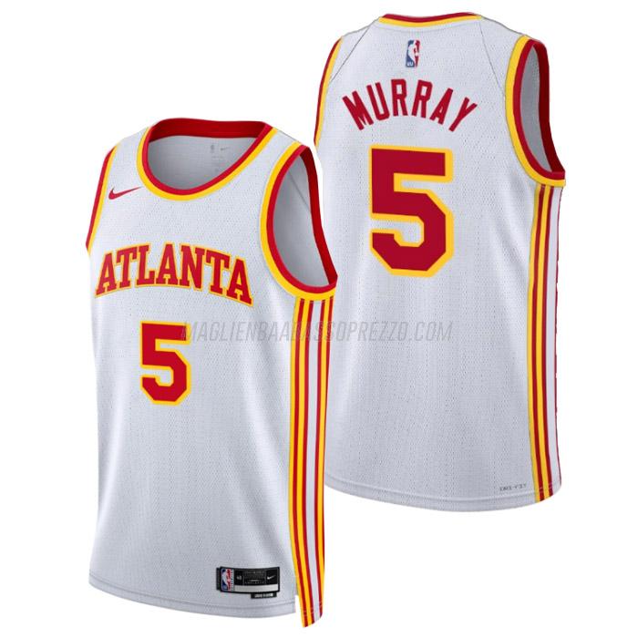 maglia dejounte murray atlanta hawks di 5 uomo association edition 2023 bianco