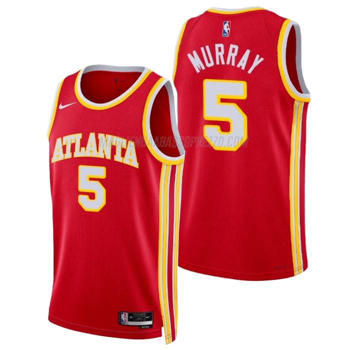 maglia dejounte murray atlanta hawks di 5 uomo icon edition 2023 rosso