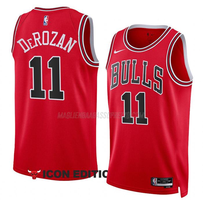 maglia demar derozan chicago bulls di 11 uomo icon edition 2023 rosso