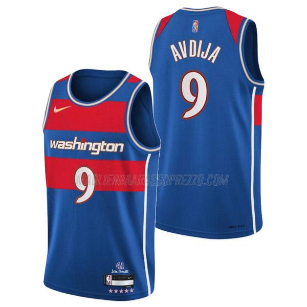 maglia deni avdija washington wizards di 9 uomo city edition 2022 blu