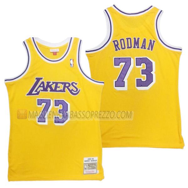 maglia dennis rodman los angeles lakers di 73 uomo 23210a41 giallo