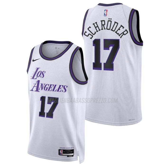 maglia dennis schroder los angeles lakers di 17 uomo city edition 2023 bianco