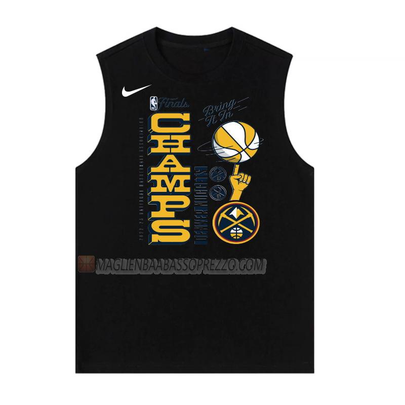 maglia denver nuggets di 23621a1 uomo nba champs 2022-23 nero