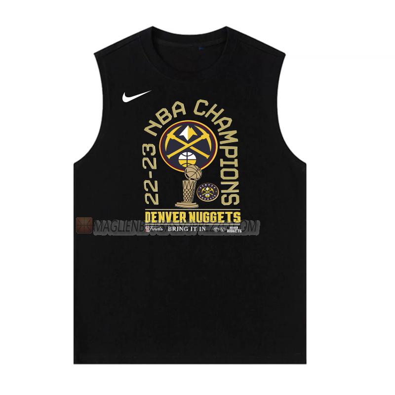 maglia denver nuggets di uomo nba champions 2022-23 nero