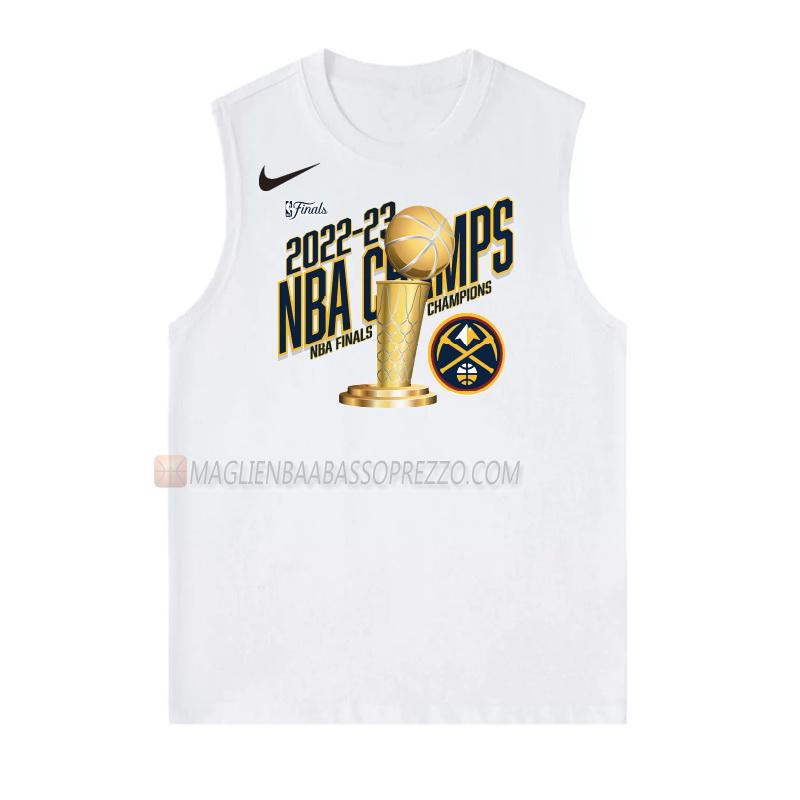 maglia denver nuggets di uomo nba champs 2022-23 bianco