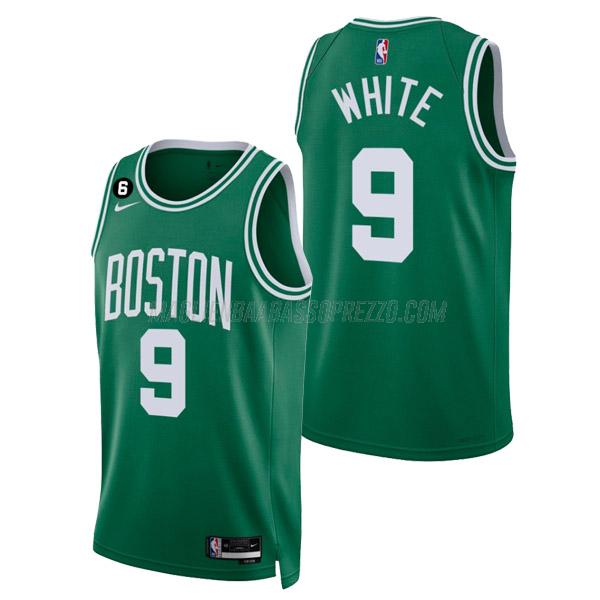 maglia derrick white boston celtics di 9 uomo icon edition 2023 verde