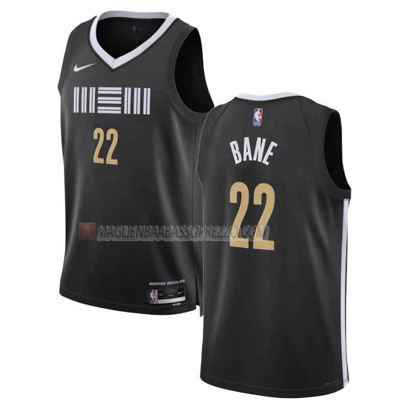 maglia desmond bane memphis grizzlies di 22 uomo city edition 2023-24 nero