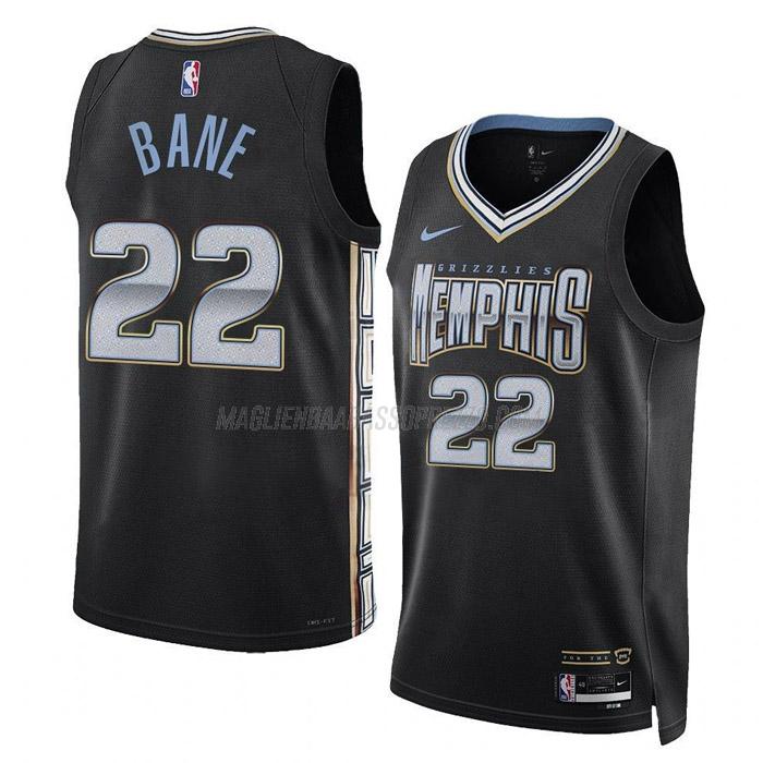 maglia desmond bane memphis grizzlies di 22 uomo city edition 2023 nero