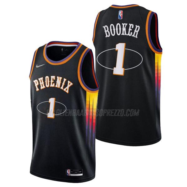 maglia devin booker phoenix suns di 1 uomo mixtape edition 2022 nero