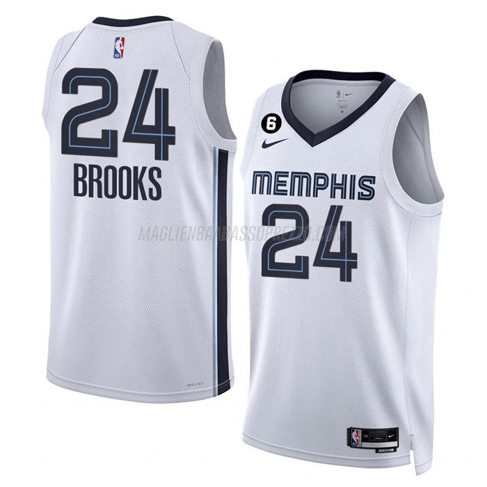 maglia dillon brooks memphis grizzlies di 24 uomo association edition 2023 bianco