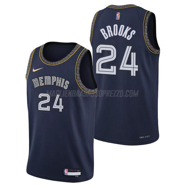 maglia dillon brooks memphis grizzlies di 24 uomo city edition 2022 blu navy