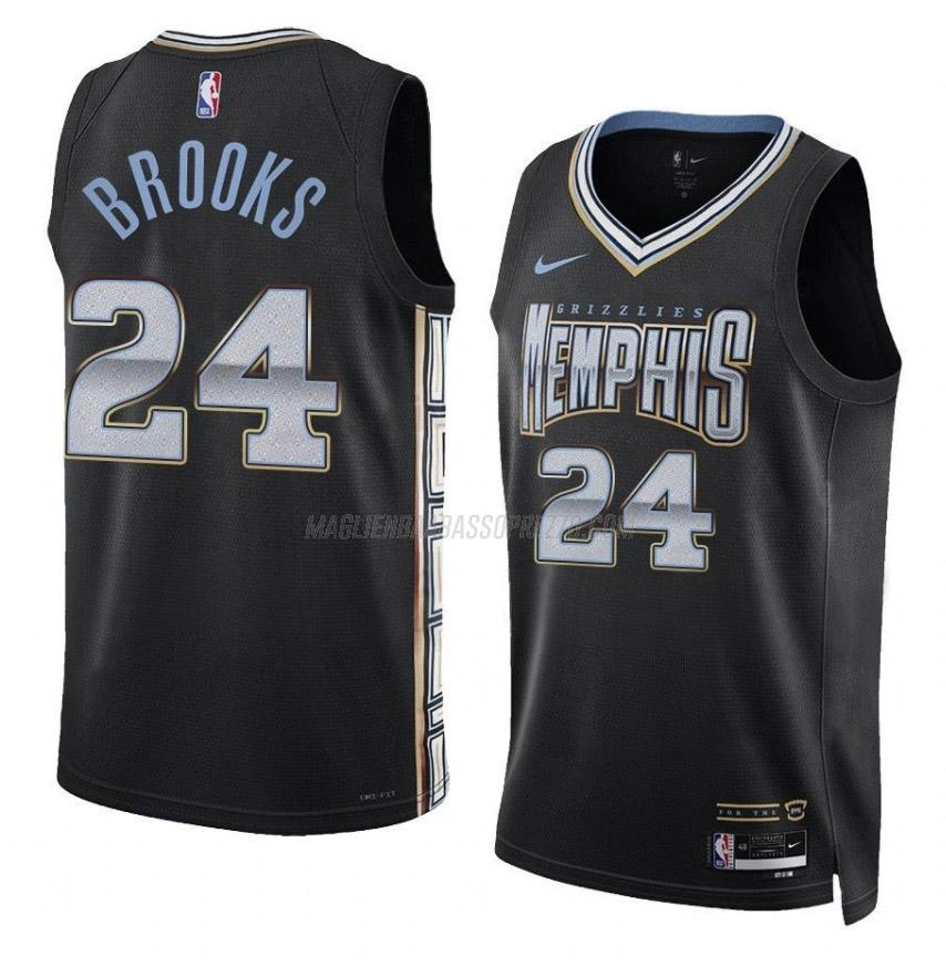 maglia dillon brooks memphis grizzlies di 24 uomo city edition 2023 nero