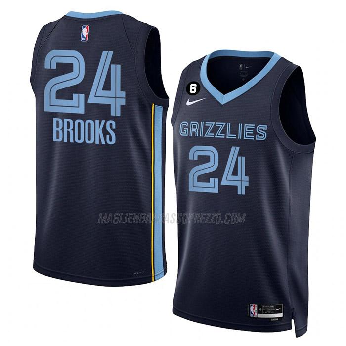 maglia dillon brooks memphis grizzlies di 24 uomo icon edition 2023 blu navy