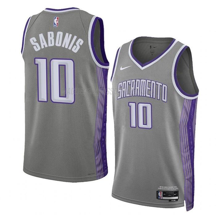 maglia domantas sabonis sacramento kings di 10 uomo city edition 2023 grigio