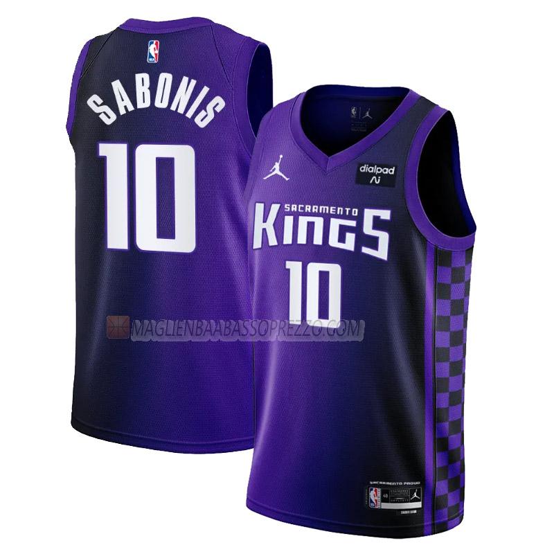 maglia domantas sabonis sacramento kings di 10 uomo statement edition 2023-24 viola