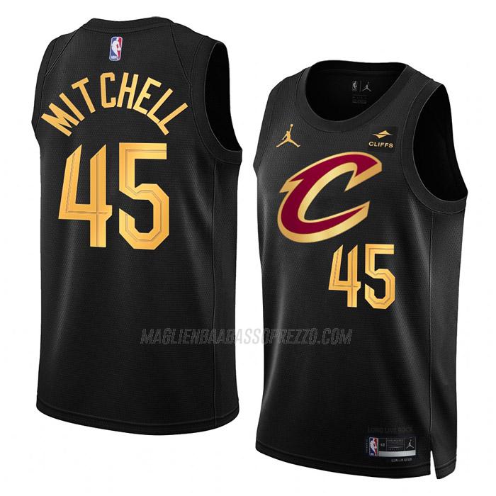 maglia donovan mitchell cleveland cavaliers di 45 uomo statement edition 2023 nero