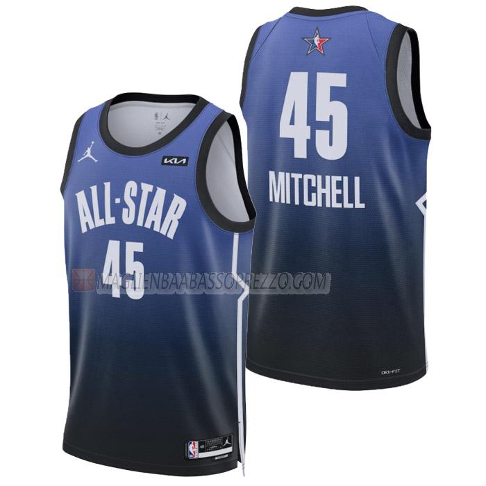 maglia donovan mitchell nba all-star di 45 uomo 2023 blu