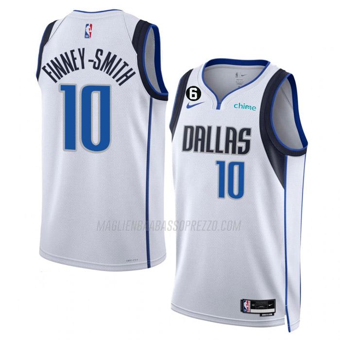 maglia dorian finney-smith dallas mavericks di 10 uomo association edition 2023 bianco