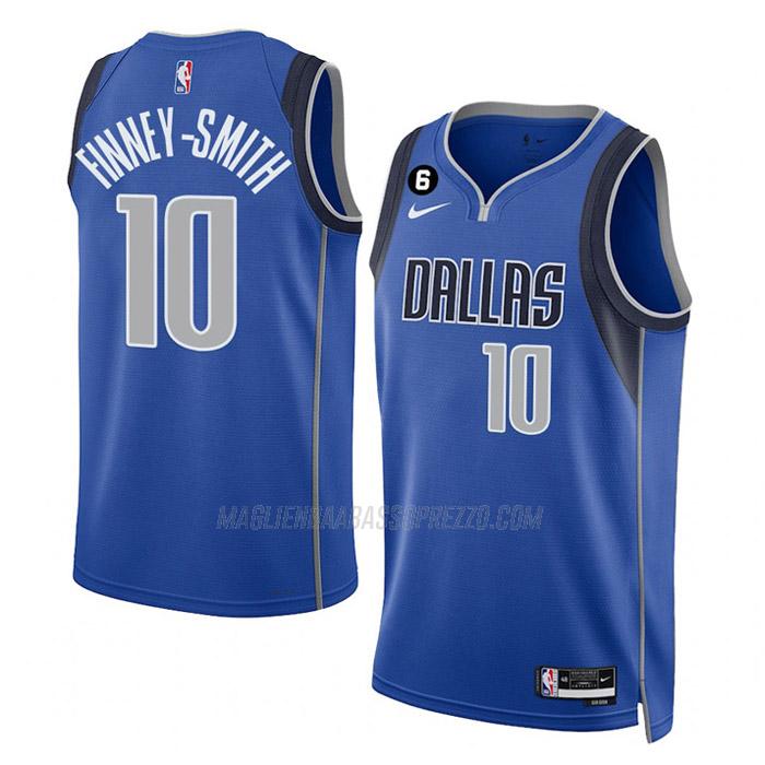 maglia dorian finney-smith dallas mavericks di 10 uomo icon edition 2023 blu