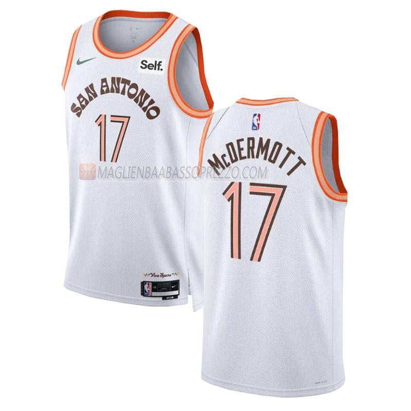 maglia doug mcdermott san antonio spurs di 17 uomo city edition 2023-24 bianco