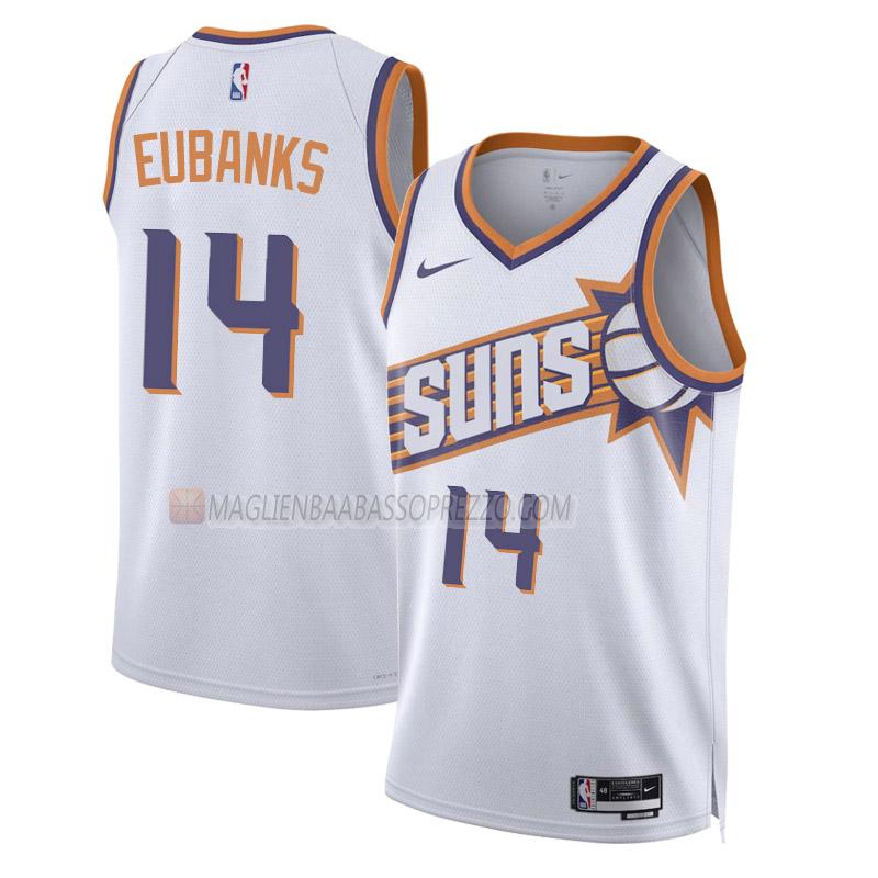 maglia drew eubanks phoenix suns di 14 uomo association edition 2023-24 bianco