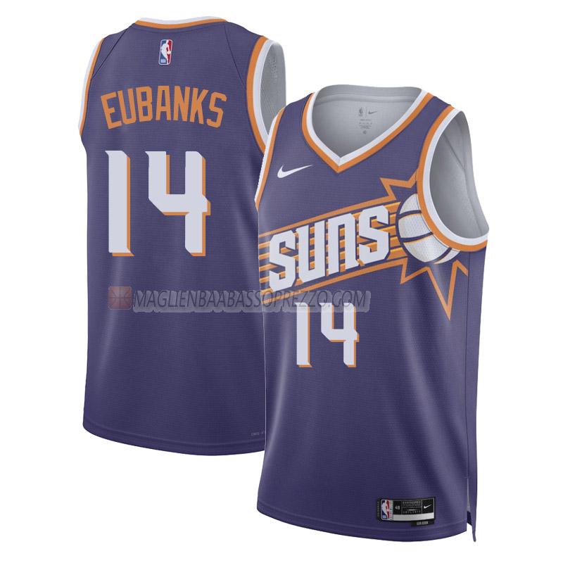 maglia drew eubanks phoenix suns di 14 uomo icon edition 2023-24 viola