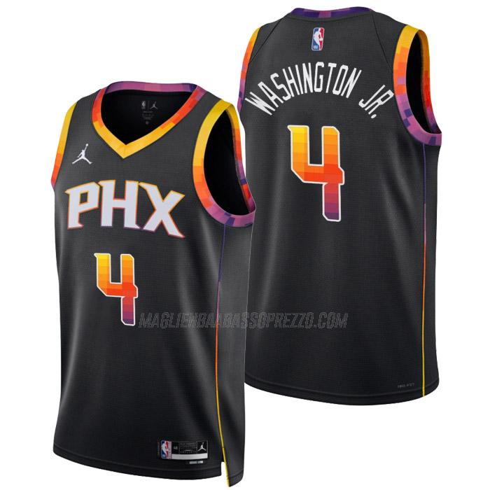 maglia duane washington jr phoenix suns di 4 uomo statement edition 2023 nero