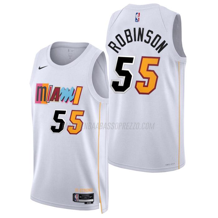 maglia duncan robinson miami heat di 55 uomo city edition 2023 bianco