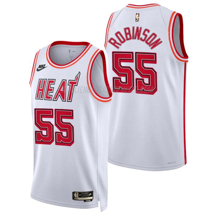 maglia duncan robinson miami heat di 55 uomo classic edition 2023 bianco