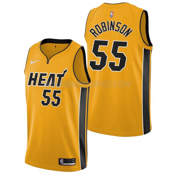 maglia duncan robinson miami heat di 55 uomo earned edition 2022 giallo