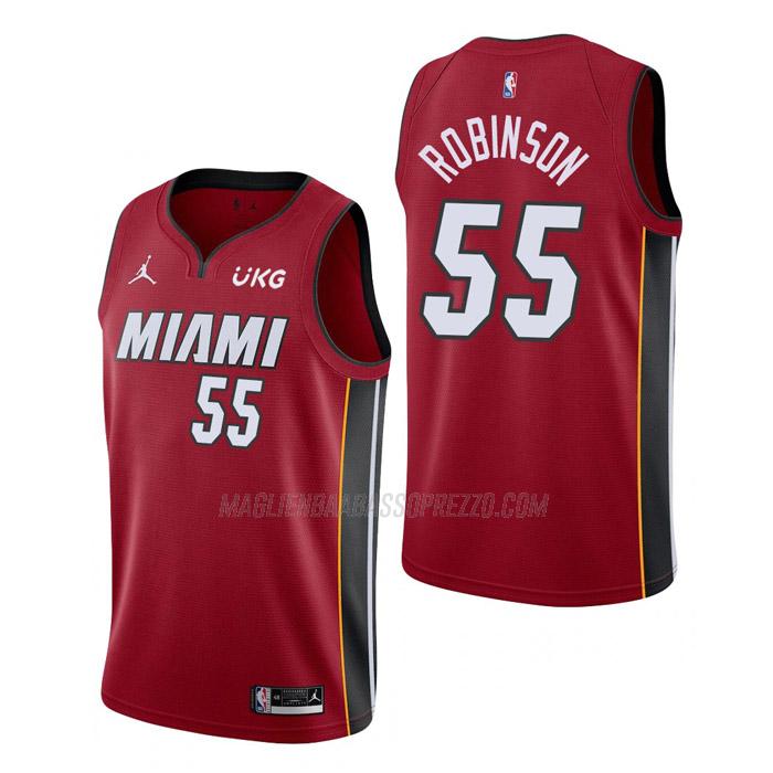 maglia duncan robinson miami heat di 55 uomo statement edition 2023 rosso