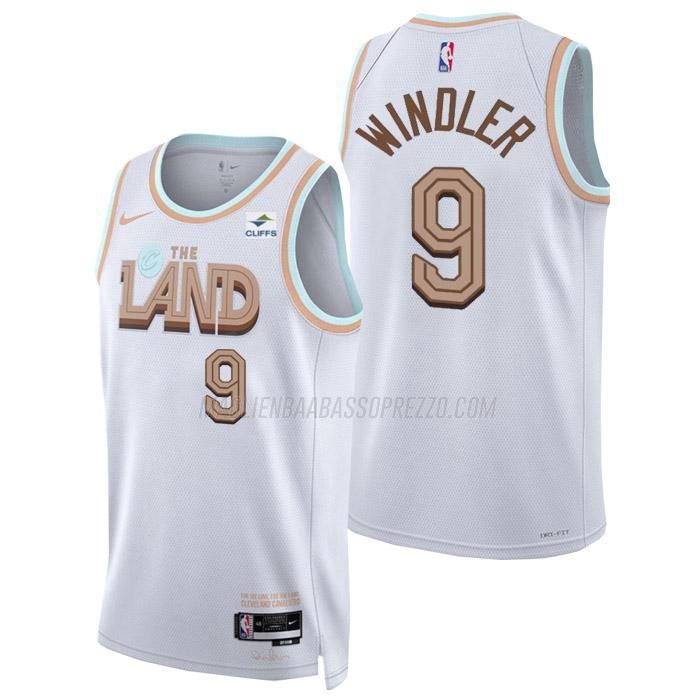 maglia dylan windler cleveland cavaliers di 9 uomo city edition 2023 bianco