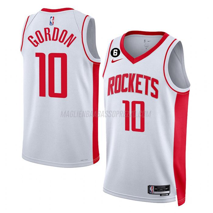 maglia eric gordon houston rockets di 10 uomo association edition 2023 bianco