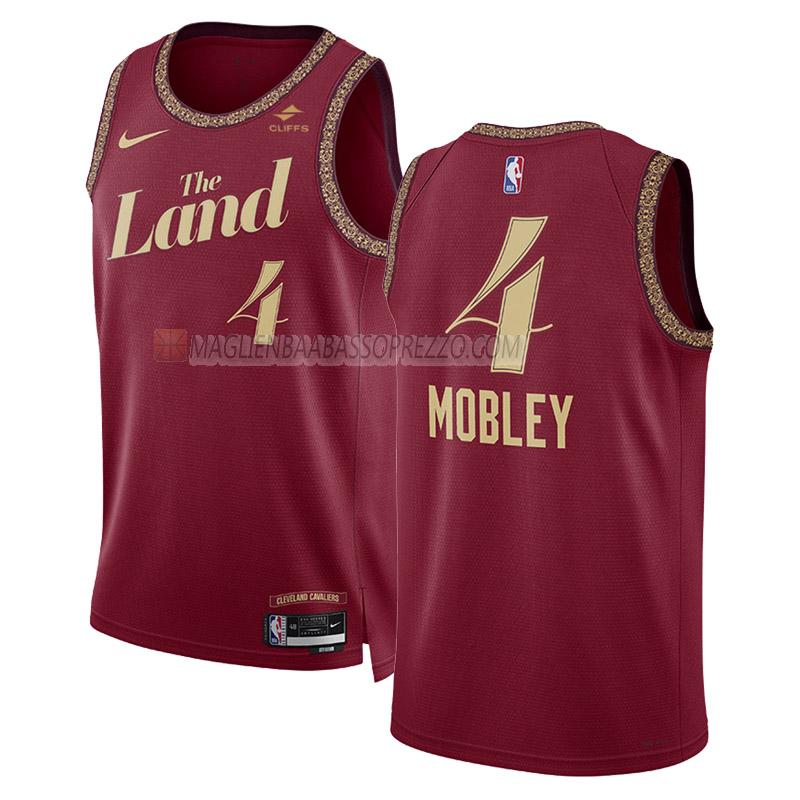 maglia evan mobley cleveland cavaliers di 4 uomo city edition 2023-24 nero