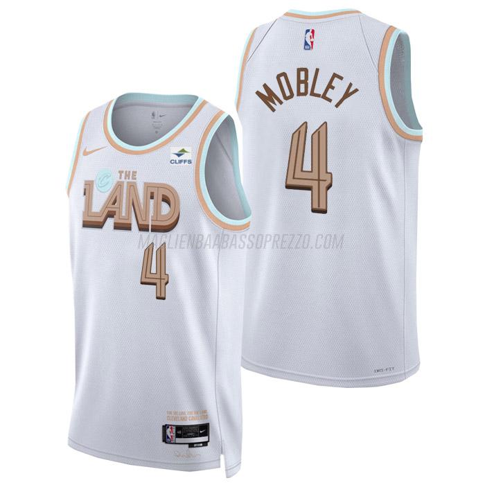 maglia evan mobley cleveland cavaliers di 4 uomo city edition 2023 bianco